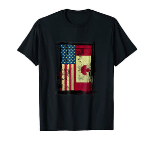 Funny shirts V-neck Tank top Hoodie sweatshirt usa uk au ca gifts for Canadian American Flag T-Shirt - Vintage Canada USA Tee 1084438