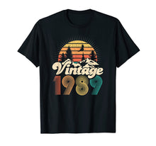 Load image into Gallery viewer, 30th Birthday Gifts - Vintage 1989 T-Shirt Hiking Women Men
