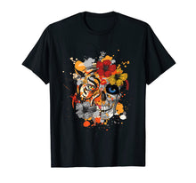 Load image into Gallery viewer, Tiger and Skull flower Floral Flowers shirt Cute Gift Idea T-Shirt 114115
