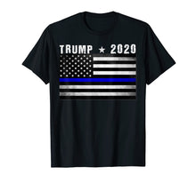 Load image into Gallery viewer, Funny shirts V-neck Tank top Hoodie sweatshirt usa uk au ca gifts for Thin Blue Line Trump 2020 T-shirt American Flag blue line 1367524
