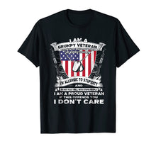 Load image into Gallery viewer, Funny shirts V-neck Tank top Hoodie sweatshirt usa uk au ca gifts for I Am A Grumpy Veteran I&#39;m Allergic To Stupidity T-Shirt 2095505
