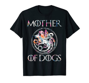 Mother of Dogs Floral Flower T-Shirt Funny Gifts Dogs Lovers T-Shirt 59456