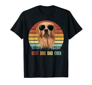 Mens Best Dog Dad Ever Golden Retriever Tshirt Father's Day Gifts 127868