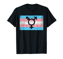 Load image into Gallery viewer, Transgender Pride Flag With Trans Man Woman Symbol T Shirt
