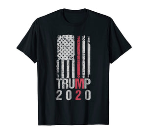 Funny shirts V-neck Tank top Hoodie sweatshirt usa uk au ca gifts for Trump 2020 T Shirt - Thin Red Line Firefighter Trump Support 1529376