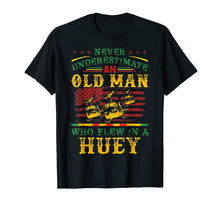 Load image into Gallery viewer, Funny shirts V-neck Tank top Hoodie sweatshirt usa uk au ca gifts for Never Underestimate An Old Man Who Flew In A Huey Tshirt 746680
