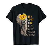 Load image into Gallery viewer, Funny shirts V-neck Tank top Hoodie sweatshirt usa uk au ca gifts for I&#39;m A Happy Go Lucky Ray Of F cking Sunshine Elephant Tshirt 1919533
