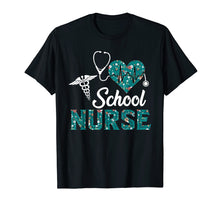 Load image into Gallery viewer, Funny shirts V-neck Tank top Hoodie sweatshirt usa uk au ca gifts for Stethoscope School Nurse Heart T-Shirt Flower Nurses Gifts 1003612
