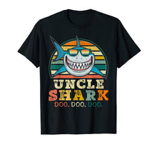 Load image into Gallery viewer, Retro Vintage Uncle Shark TShirt Funny Birthday Gifts Family
