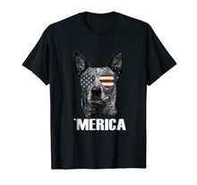 Load image into Gallery viewer, Funny shirts V-neck Tank top Hoodie sweatshirt usa uk au ca gifts for Merica Australian Cattle Dog Tshirt with USA flag sunglasses 445167
