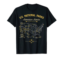 Load image into Gallery viewer, National Parks T shirt Map Camping tshirt Women Men Hiking
