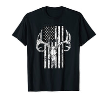 Load image into Gallery viewer, Funny shirts V-neck Tank top Hoodie sweatshirt usa uk au ca gifts for Hunting Shirt - Hunting Deer Skull Flag T-Shirt for Hunters 1957556
