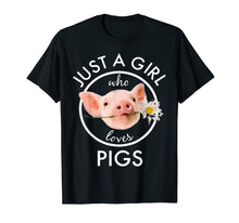 Load image into Gallery viewer, Funny shirts V-neck Tank top Hoodie sweatshirt usa uk au ca gifts for Just A Girl Who Loves Pigs Flower T-Shirt 679631
