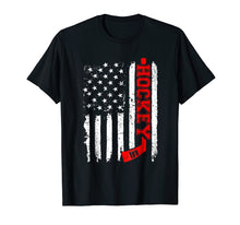 Load image into Gallery viewer, Funny shirts V-neck Tank top Hoodie sweatshirt usa uk au ca gifts for Hockey Stick Red American Flag Distressed T-Shirt 1786136
