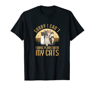 Funny shirts V-neck Tank top Hoodie sweatshirt usa uk au ca gifts for Sorry I Can't I Have Plan With My Cats Today T-Shirt 1232860
