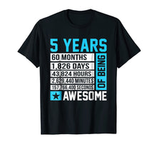 Load image into Gallery viewer, Funny shirts V-neck Tank top Hoodie sweatshirt usa uk au ca gifts for 5th Birthday Shirt 5 Years of Being Awesome 1067461
