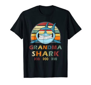 Funny shirts V-neck Tank top Hoodie sweatshirt usa uk au ca gifts for Retro Vintage Grandma Shark Tshirt Birthday Gift Costume 2455209
