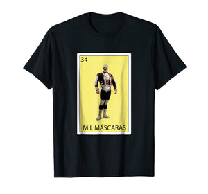 Funny shirts V-neck Tank top Hoodie sweatshirt usa uk au ca gifts for Playera de Lucha Libre Mil Mascaras - Mexican Loteria shirts 1273961
