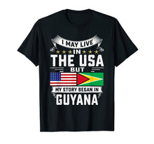 Load image into Gallery viewer, Live In USA But Heart Guyana Patriot Guyanese Tee Shirt
