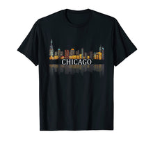 Load image into Gallery viewer, Chicago T Shirt Chicago City Skyline Lights At Night Gifts

