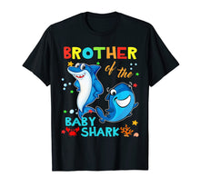 Load image into Gallery viewer, Funny shirts V-neck Tank top Hoodie sweatshirt usa uk au ca gifts for Brother Of The Baby Shark Birthday Brother Shark Shirt 1947040
