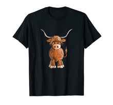 Load image into Gallery viewer, Cute Hairy Scottish Highland Cow T-Shirt For Women Men Kids
