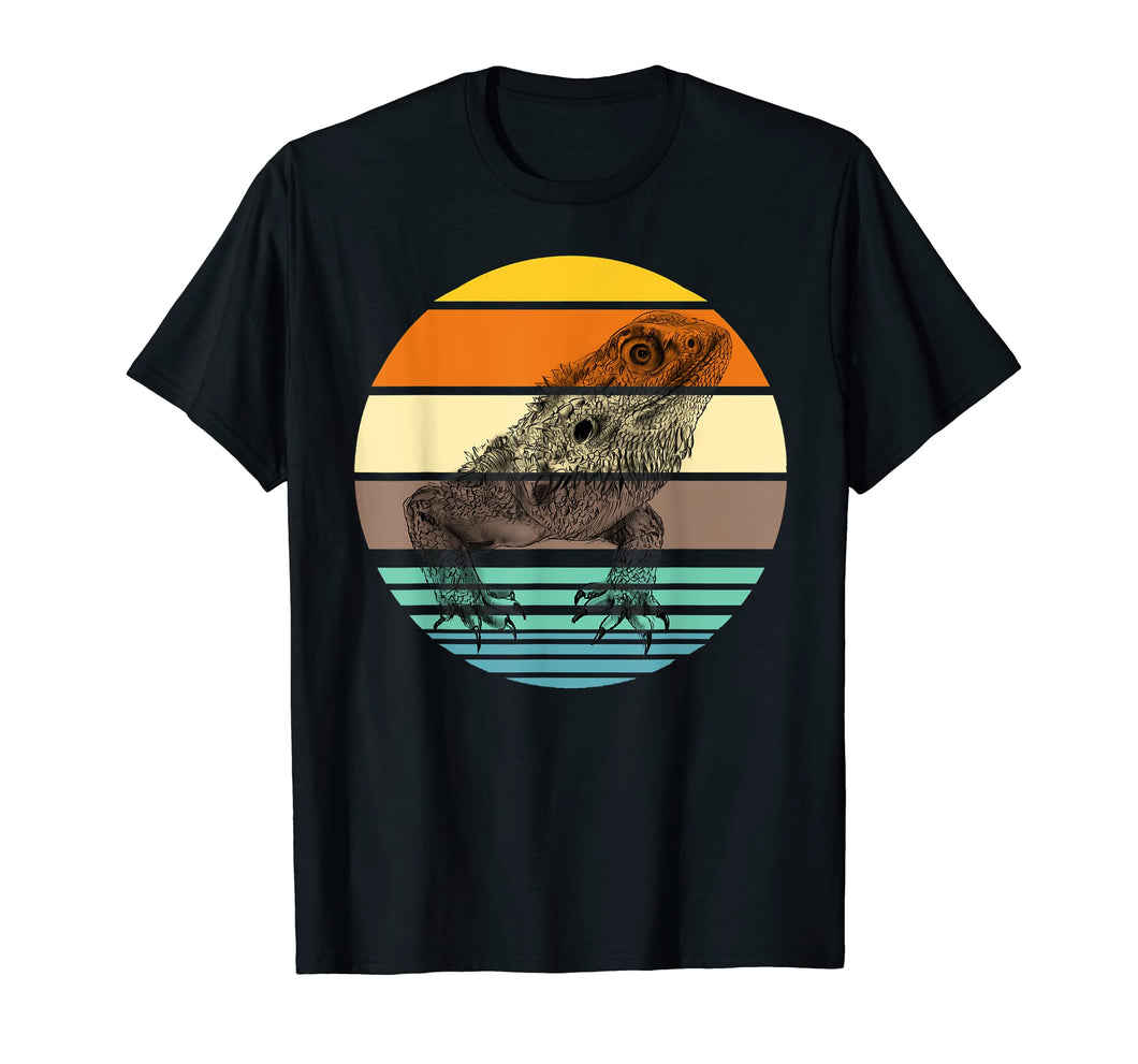 Funny shirts V-neck Tank top Hoodie sweatshirt usa uk au ca gifts for Vintage Retro Bearded Dragon Sunset Shirt Lizard Reptile T-Shirt 1247799