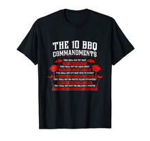 Load image into Gallery viewer, Funny shirts V-neck Tank top Hoodie sweatshirt usa uk au ca gifts for The Ten 10 BBQ Commandments - BBQ Grill Lovers Meme Gift 2653838
