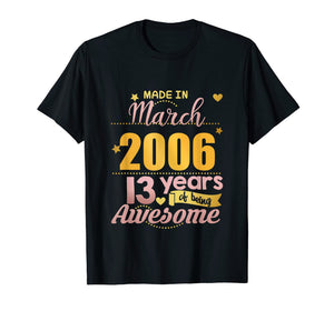 Funny shirts V-neck Tank top Hoodie sweatshirt usa uk au ca gifts for 13th Birthday Shirt Girls March 13 Year Old Daughter Gifts 2473740