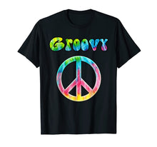 Load image into Gallery viewer, Funny shirts V-neck Tank top Hoodie sweatshirt usa uk au ca gifts for Groovy 70&#39;s Retro Vintage Tie Dye Hippie Peace Sign T-Shirt 1387214
