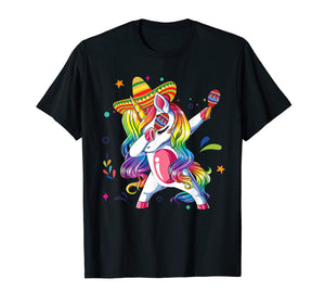 Funny shirts V-neck Tank top Hoodie sweatshirt usa uk au ca gifts for Sombrero Unicorn Dabbing Cinco De Mayo T-Shirt 1422775