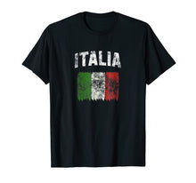Load image into Gallery viewer, Funny shirts V-neck Tank top Hoodie sweatshirt usa uk au ca gifts for Italia T Shirt - Vintage Distressed Italian Flag 1135217
