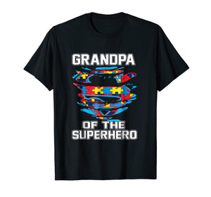 Funny shirts V-neck Tank top Hoodie sweatshirt usa uk au ca gifts for Super Grandpa Tshirt Autism Awareness Gift Dad Superhero 1004159