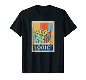 Funny shirts V-neck Tank top Hoodie sweatshirt usa uk au ca gifts for Logic! - Rubik Cube Solving Retro Vintage T Shirt Men Women 840588