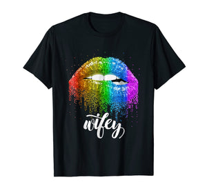 Funny shirts V-neck Tank top Hoodie sweatshirt usa uk au ca gifts for Wifey Lesbian T-shirt Sexy Lips Sparkle Gay Pride 2039254