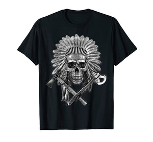 Native American T Shirt Chief Pipe Skull Eternal Spirit Gift