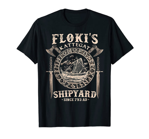 Funny shirts V-neck Tank top Hoodie sweatshirt usa uk au ca gifts for Flokis Shipyard Kattegat Viking Ship and Sword T-Shirt Gift 1094533