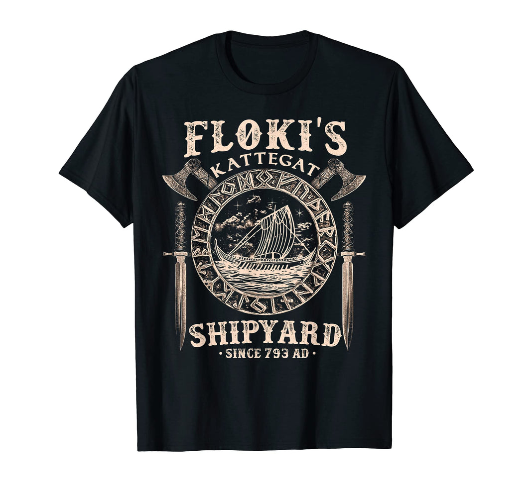 Funny shirts V-neck Tank top Hoodie sweatshirt usa uk au ca gifts for Flokis Shipyard Kattegat Viking Ship and Sword T-Shirt Gift 1094533