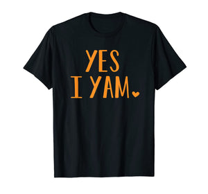 Yes I Yam Funny Thanksgiving Halloween Matching Couple Gift T-Shirt