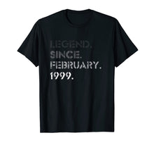 Load image into Gallery viewer, Legend February 1999 21 Years Old 21st Birthday Gifts T-Shirt-1206262
