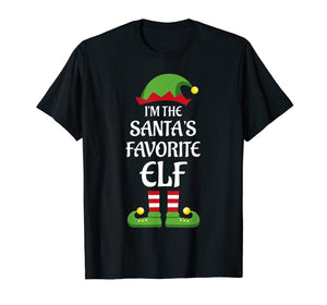 Funny shirts V-neck Tank top Hoodie sweatshirt usa uk au ca gifts for I'm The Santa's Favorite Elf Matching Family Christmas Gift T-Shirt 1350287