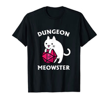 Load image into Gallery viewer, Dungeon Meowster Funny Nerdy Gamer Cat D20 RPG T-Shirt-737107
