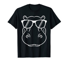 Load image into Gallery viewer, Hippopotamus T Shirt - Cool And Cute Hippo W/ Sunglass T-Shirt-201070

