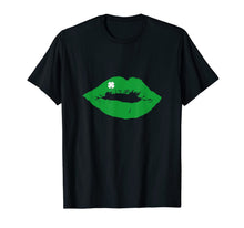 Load image into Gallery viewer, St. Patricks Day Shirt Kiss Me Green Lips Shamrock Shirt-465880
