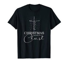 Load image into Gallery viewer, Funny shirts V-neck Tank top Hoodie sweatshirt usa uk au ca gifts for Jesus Cross Christmas Begins With Christ Xmas Snow Christian T-Shirt 188312
