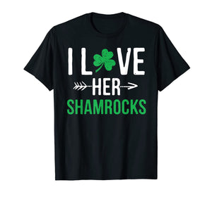 I Love Her Shamrocks TShirt St Patrick's Day Couples Gifts175306