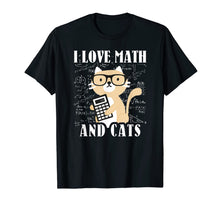 Load image into Gallery viewer, Funny shirts V-neck Tank top Hoodie sweatshirt usa uk au ca gifts for Math Kitty Cat I Love Math And Cats Mathematics Math Gifts T-Shirt 470777
