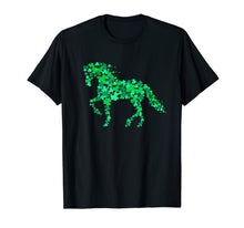 Load image into Gallery viewer, Funny Shamrock Horse Lover St. Patricks day Horseshoe Gift T-Shirt-1045698
