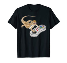 Load image into Gallery viewer, Bearded Dragon Playing Video Game Reptiles Pagona Gamers T-Shirt-81726
