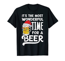 Load image into Gallery viewer, Funny shirts V-neck Tank top Hoodie sweatshirt usa uk au ca gifts for It&#39;s The Most Wonderful Time For A Beer Christmas Santa Hat T-Shirt 212012
